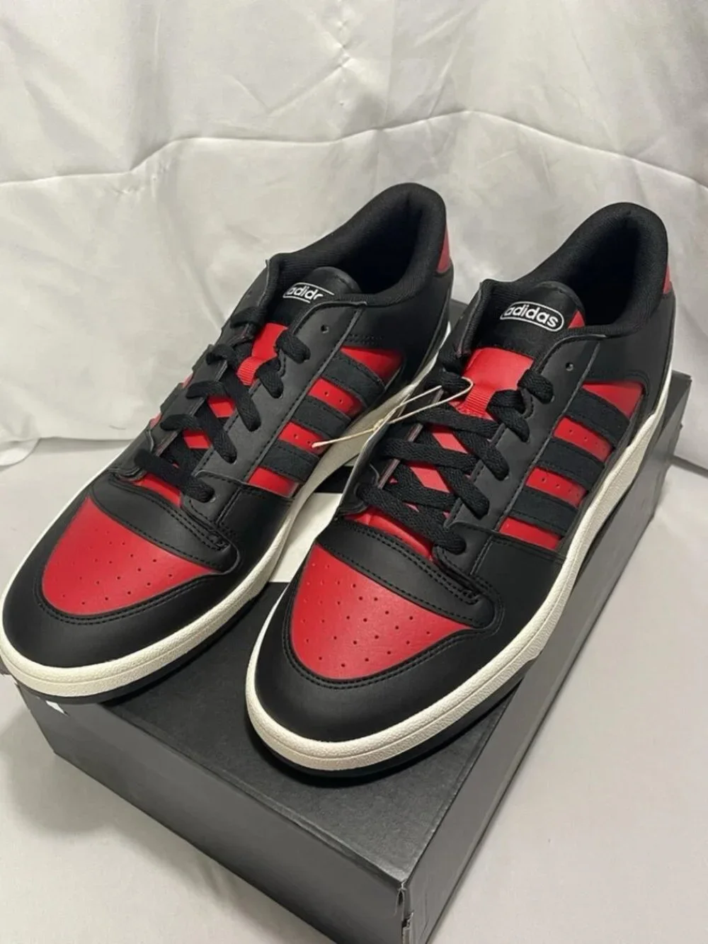Adidas Break Start Basketball Shoes Black Red Men's Size 12 New In Box JR1440